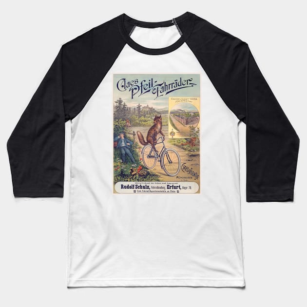 Claes Pfeil-Fahrräder Vintage Poster 1905 Baseball T-Shirt by vintagetreasure